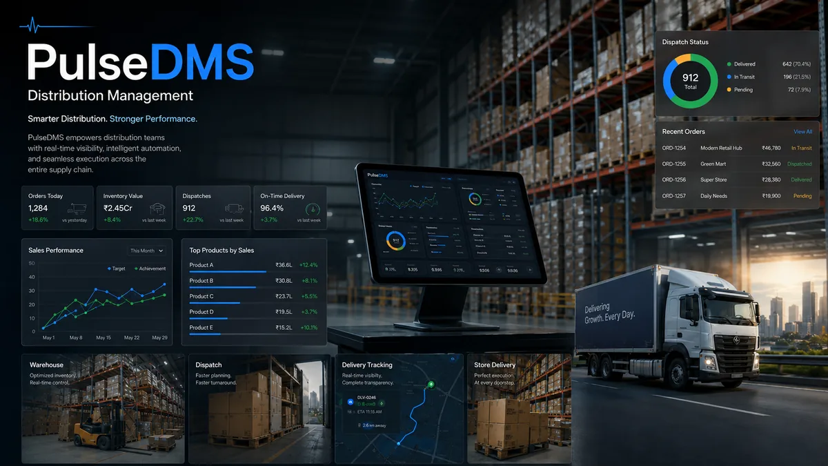 PulseDMS distribution management dashboard